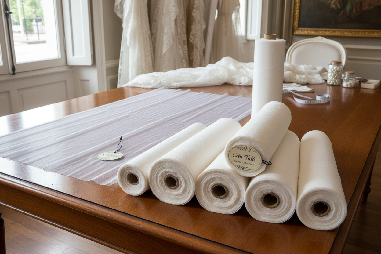 Rouleaux crin ivoire 150cm atelier couture professionnelle