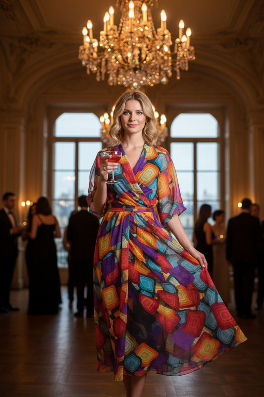Robe en mousseline de soie – cocktail parisien