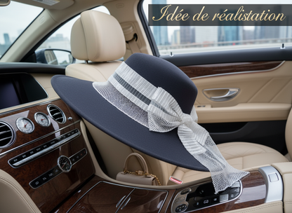 Ruban Plissé Satin Organza Filet 85mm - Stretch Élégant