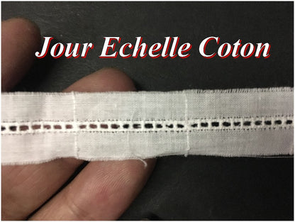 our Echelle En 20 mm Blanc COton En Broderie Anglaise , à coudre
