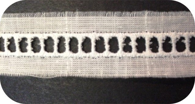 English Embroidery Ladder Day 2 cm White, to sew