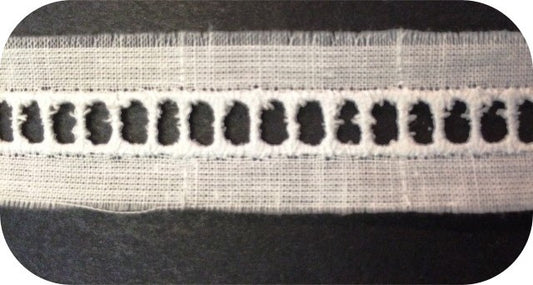 English Embroidery Ladder Day 2 cm White, to sew