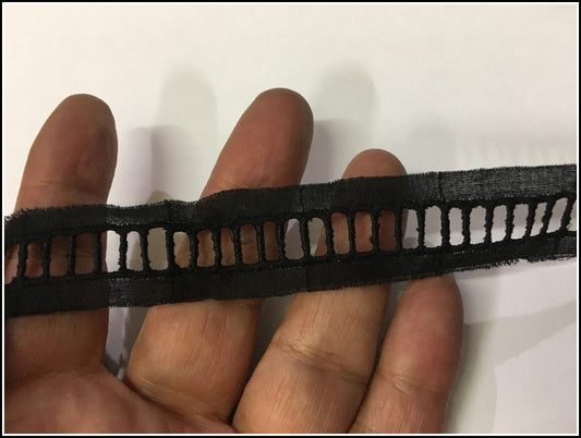 English Embroidery Ladder Day 2.5 Cm Black, To Sew, For Creative Hobbies.