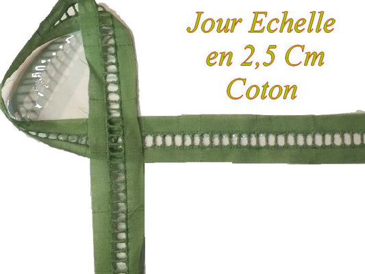 English Embroidery Ladder Day 2.5 cm Green, to sew, for Creative Hobbies.