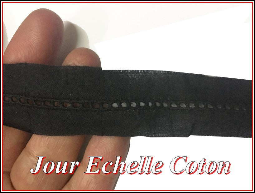 English Embroidery Ladder Day 25 mm Black, To Sew, For Creative Hobbies.