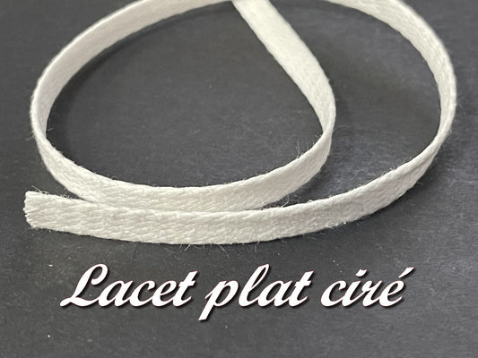 White Flat Waxed Cotton Lace by the Meter for Creative Hobbies