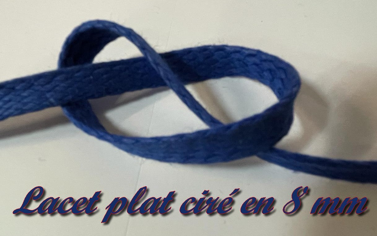 Flat Indigo Blue Waxed Cotton Lace by the Meter for Crafts