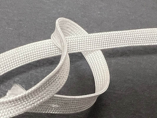 6mm Shiny White Flat Braided Lace Sold By The Meter Sewing.