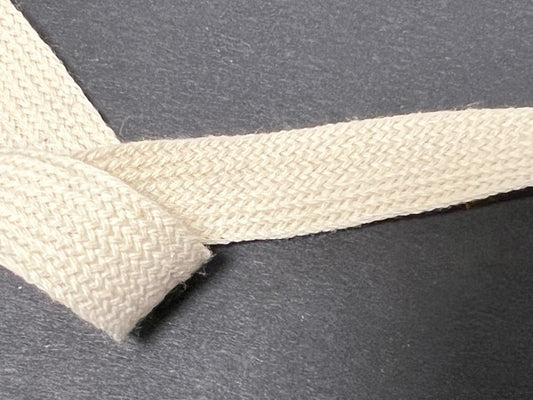 13mm Flat Braided Ecru Cotton Lace Sold By The Meter Sewing.