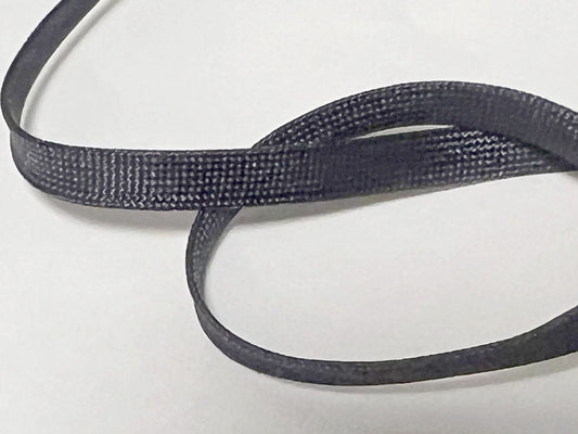 Lacet Tressé plat Marine Brillant en 6 mm Au Mètre Couture.