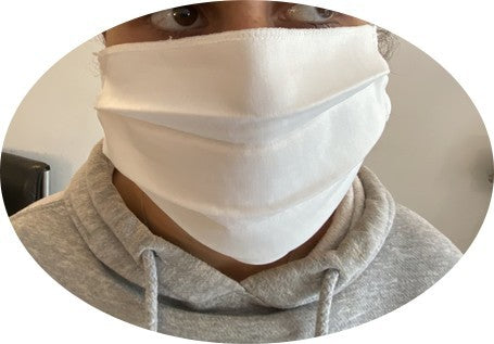 White Fabric Protective Masks x 10 Pieces.