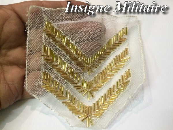 Motif, Gold Sequin Applique, Military Epaulette To Sew