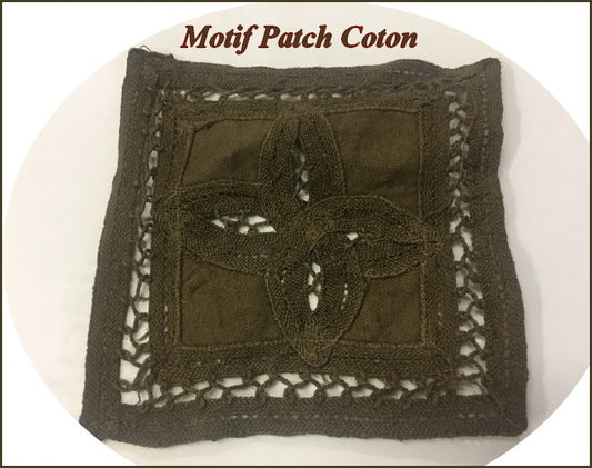 Choco Cotton Patch Motif to Sew for Customizations