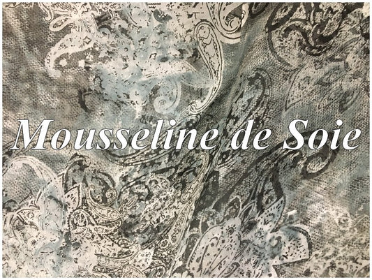 Mousseline de Soie Haute Couture Imprimé cashemire.