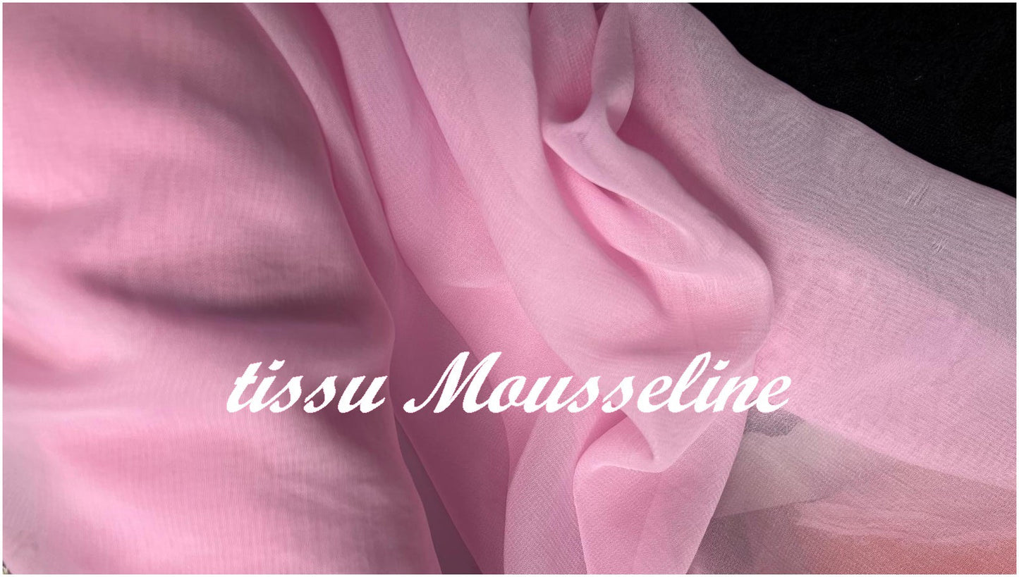 Dark Pink Chiffon for Sewing.