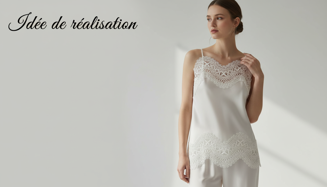 Guipure Festonnée Blanche 12 cm - Dentelle au Mètre Motif Floral