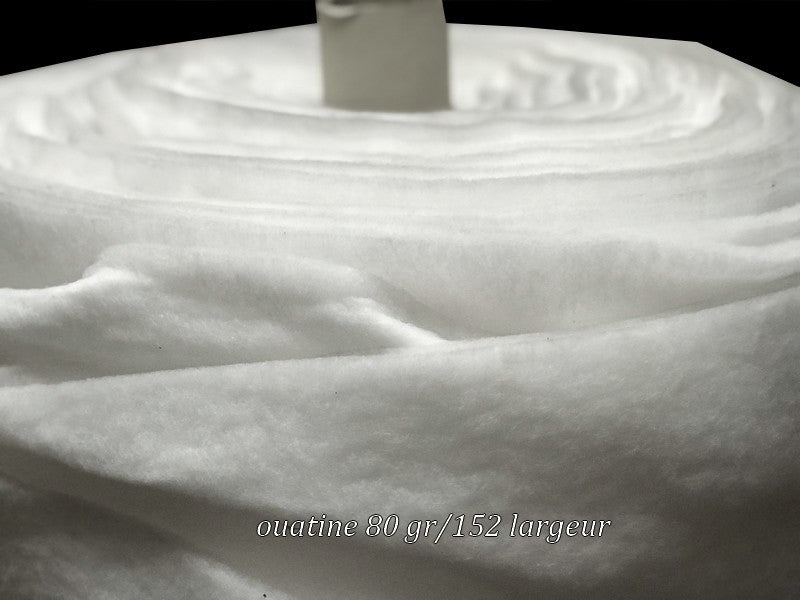 Wadding by the meter in 80 grams, wadding for padding, width 1 m 52
