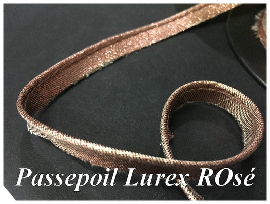 Pink Lurex Piping for Clothing Finishing and Edging