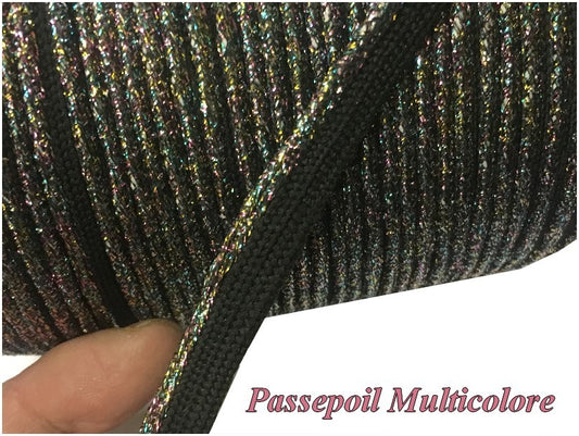 Multicolored Copper Lurex Piping for Clothing Finishing and Edging