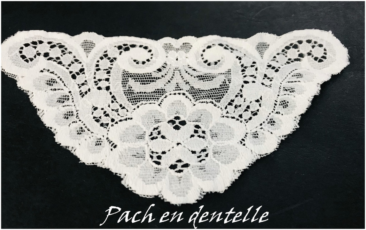 White Lace Patch to sew on for customization.