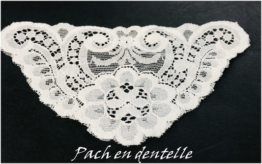 White Lace Patch to sew on for customization.