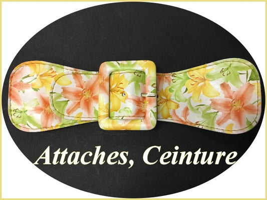 Yellow and Orange Faux Leather Belt Clip to Sew