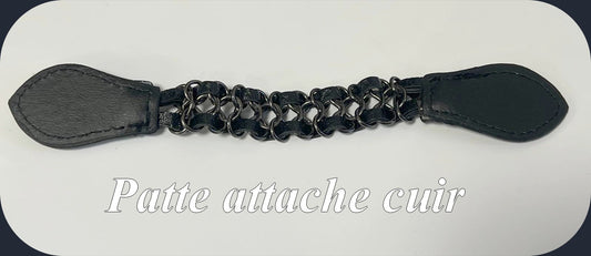 Leather fastening tab – 18 cm | High-end haberdashery