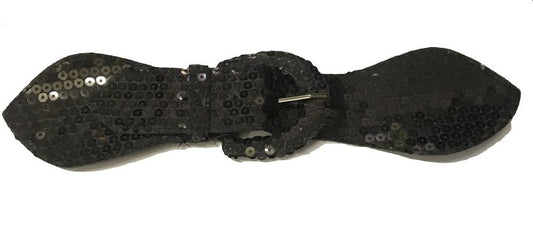 Black Sequin Kilt Fastener Tab to Sew on for Decorating Dresses, Bags, Customizations.