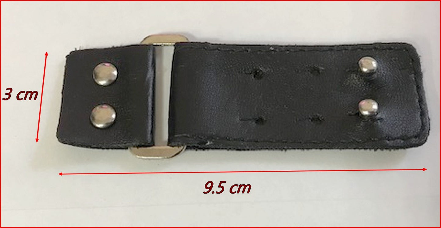 Kilt Tab Faux Leather Fastener with Silver Color Pin Buckle to Sew on for Decorations Dresses, Bags, Customizations.