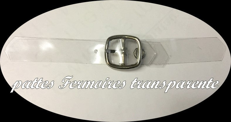 Kilt Tab Faux Leather Fastener Transparent Color to Sew For Decorations Dresses, Bags, Customizations.