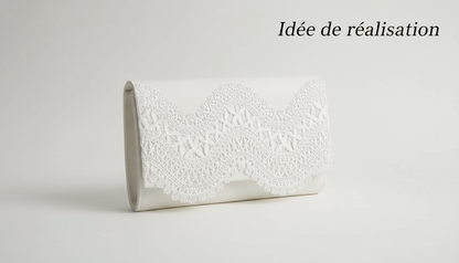 Guipure Festonnée Blanche 12 cm - Dentelle au Mètre Motif Floral