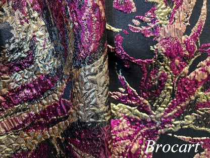tissu Brocart Haute Couture Floral – Élégance & Raffinement pour vos créations d’exception