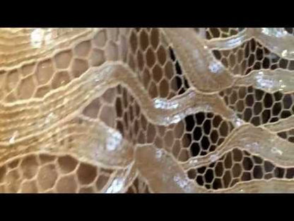 Tissu Sequins Dentelle Guipure Et Paillette Miel Doré En Grande Largeur