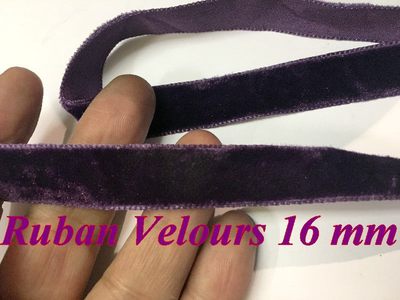 Ruban De Velours en 16 mm Couleur Violet  Pour vetements et Loisirs Créatifs