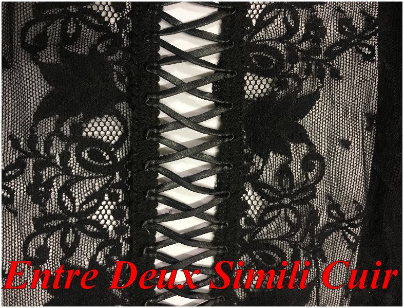 Black Matte Faux Leather Ribbon in 4 cm by the Meter to Sew.