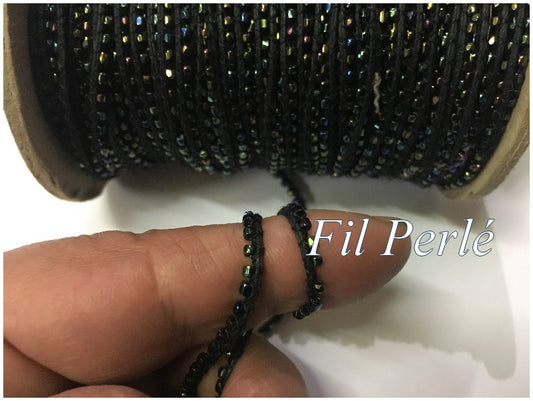 Ruban Fil Perlée Au Mètre Multicolore Couture.