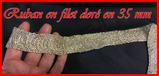 Cinta de Hilo Dorado por Metros de 3,5 cm para Decoración y Personalización.