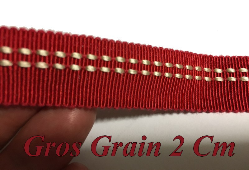 Cinta de Grosgrain Roja de 2 cm para coser.