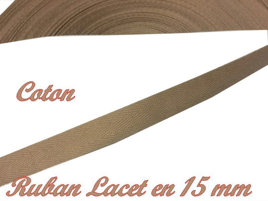 Cinta de encaje de sarga de algodón rosa viejo de 15 mm para costura, manualidades y decoraciones.