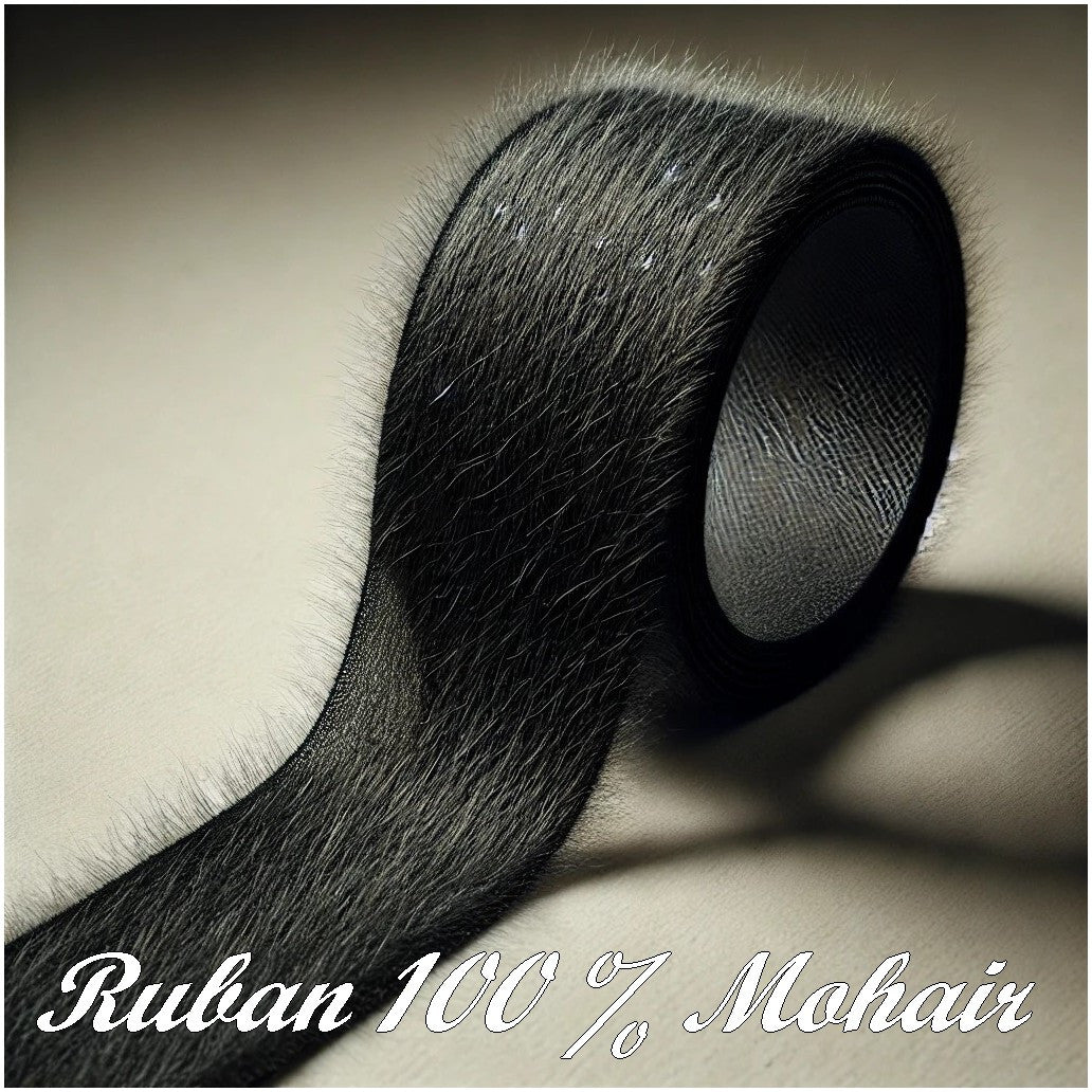 Black Mohair Ribbon by the Meter Sewing