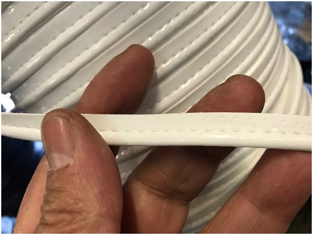 Ruban  Passepoil Simili Cuir Blanc Au Mètre A Coudre.