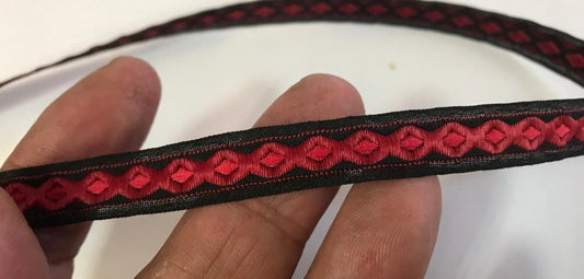 Cinta roja y negra de 10 mm por metro