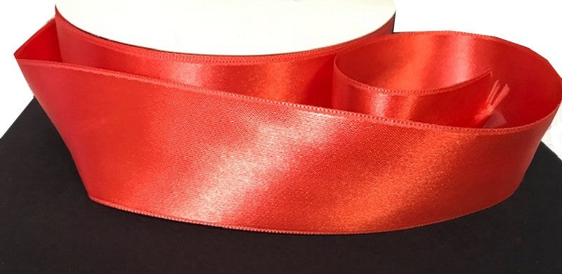 Cinta de Satén por Metros de 40 mm Naranja Rojo Doble Cara para Coser para Decoración y Aficiones Creativas