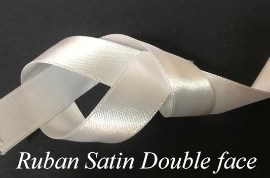 Ruban Satin Blanc en 20 mm Au Mètre Double Face A Coudre Pour La Décoration Et Loisirs Créatifs