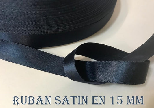 Navy Blue Satin Ribbon 15mm / 1.5cm per meter for decorations and crafts