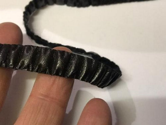 Ruban Simili Cuir Drapé Lycra Au Mètre En  10 mm Mat Marron A Coudre Pour Vetements  Décorations