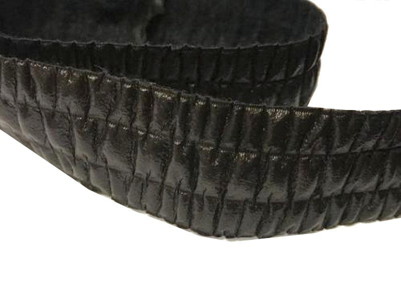 Ruban Simili Cuir Drapé Lycra Au Mètre En  3 Cm Mat Marron A Coudre Pour Vetements  Décorations