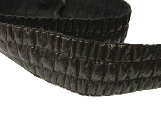 Ruban Simili Cuir Drapé Lycra Au Mètre En  3 Cm Mat Marron A Coudre Pour Vetements  Décorations