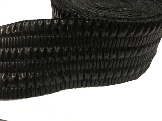 Ruban Simili Cuir Drapé Lycra Au Mètre En  6 Cm Mat Noir A Coudre Pour Vetements  Décorations