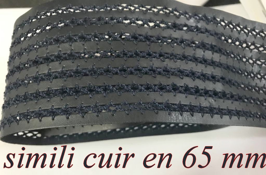Ruban Simili Cuir en filet bleu marine : Une Touche d'Élégance pour Vos Créations